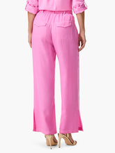Load image into Gallery viewer, This easy-fitting pant features a pull-on design with a functional belt tie and a trademark drapey feel: the perfect match for the flowy wide-leg silhouette. A great option to give a pop of color to your white tees and denim shirting. Mindfully Made from materials that use less water during construction. Ankle length and sits at the waist.