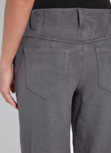 Load image into Gallery viewer, Close-up of back pockets on grey pants worn by model against a neutral background.