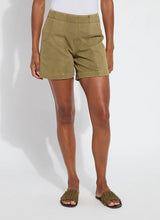 Load image into Gallery viewer, Stylish and versatile, the Lysse Amira Denim Short is a 6 -inch inseam denim short designed for both comfort and sophistication. Featuring Lyssé Fit 360° Smoothing, these shorts provide 4-way stretch for ease of movement while maintaining a flattering silhouette. The concealed patented waistband ensures a seamless look, while the denim fabric offers durability and softness.