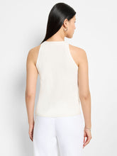 Load image into Gallery viewer, The Anytime Sequin Sweater Tank by Nic & Zoe is a chic and versatile sleeveless top designed for effortless elegance. It features a crew neckline, straight hem, and pullover construction, making it easy to wear for various occasions. The knit sequin fabrication adds a touch of shimmer, perfect for dressing up or down and perfect on its own or under a jacket.