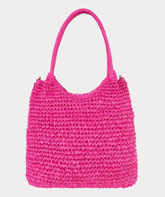 Load image into Gallery viewer, The EsQualo Bodil Bag is a chic and versatile handbag featuring two carrying options—a long adjustable strap with the EsQualo name for a stylish crossbody look, and shorter handles for a classic hand-carry option. Designed for both fashion and function, this bag adds a bold pop of hot pink to any outfit while offering plenty of room to carry all your essentials.