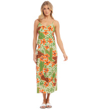 Load image into Gallery viewer, Elevate your summer attire with this stunning dress, expertly combining fashion, comfort, and floral elements. The midi cut and adjustable straps provide a personalized fit, guaranteeing a flattering figure.