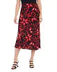 Load image into Gallery viewer, This stunning skirt boasts a vibrant red and black floral print that is guaranteed to flatter any figure. It can be styled with tall boots or heels and pairs beautifully with a black top or our coordinating pieces.