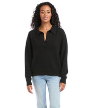 Load image into Gallery viewer, Crafted from a super soft recycled blend, this sweater pullover is detailed with a polished collar. This easy-to-wear sweater is a great addition to your wardrobe as it is part of our eco-friendly collection. Long sleeve Length: 24 inches (size M) Point collar. Recycled blend. Fabric- 98% Recycled Polyester. 2% Spandex.