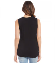 Load image into Gallery viewer, Seamlessly transition from day to night in this versatile, wrinkle-free top that features a carefully placed side drape detail that creates a sculpted effect to complement your natural shape. The luxurious blend of rayon and spandex not only feels incredibly soft against your skin but also provides a flattering stretch that enhances your silhouette.