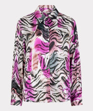 Load image into Gallery viewer, Blouse with zebra pattern against a white background.