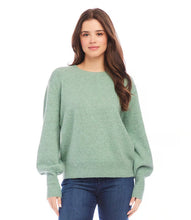 Load image into Gallery viewer, This versatile sweater features an easy fit and stylish blouson sleeves. Its comfortable design allows for effortless wear, while its trendy details add a touch of elegance.