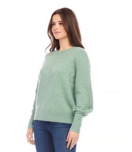 Load image into Gallery viewer, This versatile sweater features an easy fit and stylish blouson sleeves. Its comfortable design allows for effortless wear, while its trendy details add a touch of elegance.