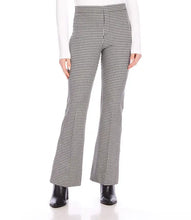 Load image into Gallery viewer, The Karen Kane Bootcut Pants in black and off-white are expertly crafted from a long-lasting woven material, making them ideal for both work and evening wear. Sporting a chic small check pattern, these pants are a practical and versatile choice for colder weather.