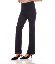 Load image into Gallery viewer, Upgrade your wardrobe with the Nell Navy Bootcut Pants. Made from double stretch twill, these pants provide the perfect combination of versatility and comfort for both professional settings and evening outings. With a timeless bootcut design, these pants offer both style and practicality.