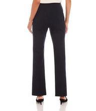 Load image into Gallery viewer, Upgrade your wardrobe with the Nell Navy Bootcut Pants. Made from double stretch twill, these pants provide the perfect combination of versatility and comfort for both professional settings and evening outings. With a timeless bootcut design, these pants offer both style and practicality.