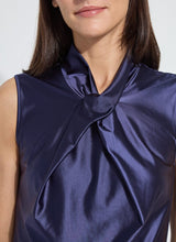 Load image into Gallery viewer, Branca Halter Draped Top in Indigo Shade - Lysse 20-3654-M3