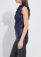 Load image into Gallery viewer, Branca Halter Draped Top in Indigo Shade - Lysse 20-3654-M3