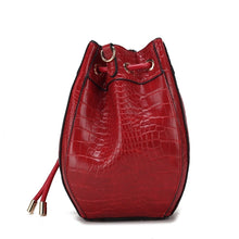 Load image into Gallery viewer, The Cassidy Crocodile Embossed Bag is a stylish and functional shoulder bag designed for women. The bag is made of high-quality animal-friendly vegan leather that is embossed with a crocodile pattern, giving it a unique and fashionable look.