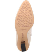 Load image into Gallery viewer, These booties feature an iconic logo on the heel block, adding a striking touch of sophistication. Perfect with casual wide-leg jeans or an elegant dress, they enhance any ensemble with their contemporary style and streamlined design.