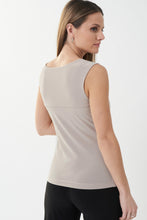 Load image into Gallery viewer, Utilize this Margot Moonstone Square Neck Cami as a versatile, sophisticated addition to your wardrobe. Whether worn as a base layer or a stand-alone top, the square neckline and wide straps add a unique touch to this polished piece. Its classic design and delicate details make it anything but boring, making it an essential basic for any fashion expert.