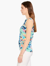 Load image into Gallery viewer, The bright burst of tropical colors on this casual top makes any day look like a vacation and feel like one too: the texture is super drapey with a slight stretch, gentle as a tropical breeze. With a regular fit and a hem designed to sit at the hip.