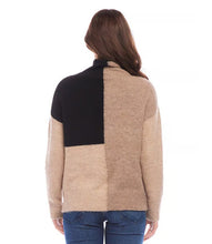 Load image into Gallery viewer, Upgrade your wardrobe with our new colorblock sweater. Made with a soft and comfortable knit design, this sweater offers a roomy fit for all-day comfort. Look stylish and feel cozy in this must-have addition to your closet.