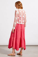 Load image into Gallery viewer, Enhance your wardrobe with the captivating allure of this cotton-blend sweater crochet cardigan. Featuring a button-up design, set-in long sleeves, and a delicately cropped hem, it provides a modern take on classic elegance.