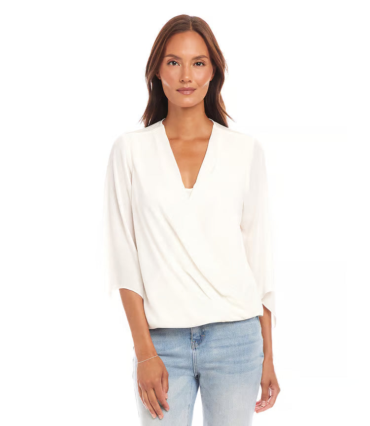 Karen Kane Women's Drape Off-The-Shoulder Top, Black, L Side Drape Top - Versatile Wrinkle-Free Sleeveless Shirt \u2013 Karen Kane