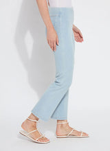 Load image into Gallery viewer, Step into effortless elegance with the Lysse Crystal Embellished Ankle Babyboot. Designed with a flattering 27-inch inseam, this chic denim pant seamlessly blends comfort and sophistication. The subtle crystal embellishments add a touch of sparkle, making these perfect for both everyday wear and special occasions.