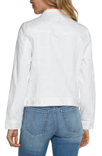 Load image into Gallery viewer, Upgrade your classic jean jacket with stunning floral embroidery. This versatile layering piece adds a sophisticated touch to any ensemble, boasting quality fabric that maintains its shape over time.