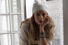 Load image into Gallery viewer, The Edith Rectangle Pendant Necklace offers classic, high-end glam. Crafted with a plated brass base metal and shimmering crystals, it's a statement piece that will elevate any look. With a 3" extension, this necklace is perfect for those looking to add a touch of runway-inspired flair to their wardrobe--without leaving the house. Color- Antique silver, clear. High quality crystals. Antique silver plating over brass. Length- 18 inches with 3 inch extension.