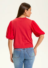 Load image into Gallery viewer, The FDJ French Dressing Eliana Elbow Sleeve Cardigan is a lightweight, stylish layer designed for effortless elegance. Featuring delicate puff short sleeves, a round neckline, and a delicate hook-and-eye closure, this cardigan offers a flattering silhouette that complements any outfit.