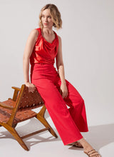 Load image into Gallery viewer, Elevate your wardrobe with the Lysse Erin Pintuck Reprieve Denim, designed for effortless style and all-day comfort. Featuring a 27-inch inseam, this sleek pant offers a flattering fit with a touch of sophistication. The pintuck detailing adds a refined edge, while the striking red hue makes a bold statement.