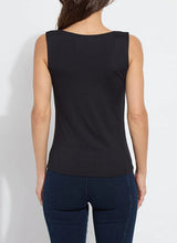 Load image into Gallery viewer, Constructed from COOL-FRESH™ ECO Jersey, the Evie Scoop Neck Tank features a wide, modern strap and a U-shape neckline, providing full coverage while keeping you cool and dry. Its double-self front and single layer back ensure opacity, and its sustainable design using recycled plastic bottle fibers makes it a conscious choice. Wear this versatile piece with jeans, shorts, or skirts for a stylish everyday look.