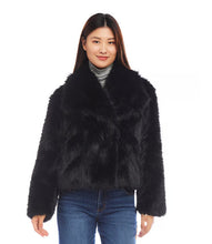 Load image into Gallery viewer, Discover our Flanna Faux Fur Coat, an essential addition to your seasonal wardrobe. Designed with a luxuriously soft texture, this coat is ideal for chilly days. It offers a generous fit for ease of movement and the option to layer underneath.