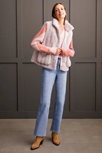 Load image into Gallery viewer, Experience the pinnacle of comfort with this opulent sleeveless vest, made from sumptuous faux fur. Perfect for transitional weather, it boasts an easy zip-up front, a versatile 24-inch length, and a high mock neck collar for protection against brisk breezes. Equipped with puffy patch pockets, this vest combines functionality with fashionable flair, promising ultimate comfort and understated elegance.