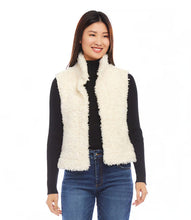 Load image into Gallery viewer, Indulge in luxury with our Faux Shearling Vest. Made from plush, faux shearling, this vest provides warmth and style all season long. Its versatile design enhances any outfit, from dresses to turtlenecks and jeans.