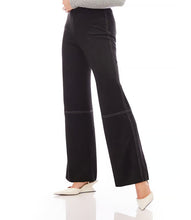 Load image into Gallery viewer, Expertly crafted with soft faux suede material, our Faux Suede Stitch Pants offer a touch of luxury and comfort. The contrast stitch design elevates the stylish look, while the raw hem adds a trendy touch. Experience the perfect blend of fashion and functionality with these pants.
