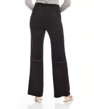 Load image into Gallery viewer, Expertly crafted with soft faux suede material, our Faux Suede Stitch Pants offer a touch of luxury and comfort. The contrast stitch design elevates the stylish look, while the raw hem adds a trendy touch. Experience the perfect blend of fashion and functionality with these pants.