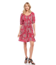 Load image into Gallery viewer, FINAL SALE FABLE FUCHSIA TIERED SHORT DRESS - KAREN KANE 1L39042