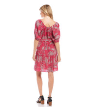 Load image into Gallery viewer, FINAL SALE FABLE FUCHSIA TIERED SHORT DRESS - KAREN KANE 1L39042