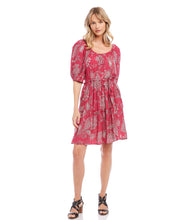 Load image into Gallery viewer, FINAL SALE FABLE FUCHSIA TIERED SHORT DRESS - KAREN KANE 1L39042