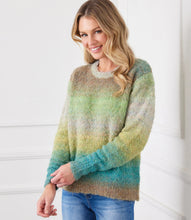 Load image into Gallery viewer, Experience ultimate comfort in our Ombre Boucle Sweater. The soft, roomy fit allows for easy movement, while the ombre color knit and boucle yarn add a stylish touch.