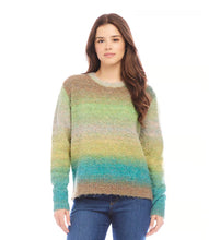 Load image into Gallery viewer, Experience ultimate comfort in our Ombre Boucle Sweater. The soft, roomy fit allows for easy movement, while the ombre color knit and boucle yarn add a stylish touch.