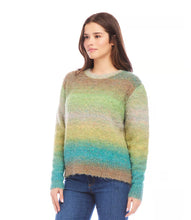 Load image into Gallery viewer, Experience ultimate comfort in our Ombre Boucle Sweater. The soft, roomy fit allows for easy movement, while the ombre color knit and boucle yarn add a stylish touch.
