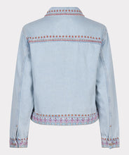 Load image into Gallery viewer, This Jonna Jacket Jeans Embroidery- EsQualo HS2412214 features intricate embroidery details, making it a stylish and versatile addition to any wardrobe. With long sleeves and a button fastening, this jacket is both functional and fashionable.