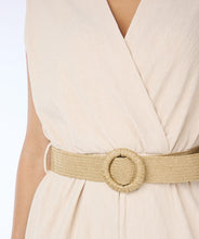 Load image into Gallery viewer, Final Sale Johana Jumpsuit Fancy Crinkle in Light Sand - EsQualo SP2430019