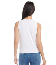 Load image into Gallery viewer, Exude confidence in this sleeveless top with its layered drape front that creates a visually stunning effect. Pair it with sleek trousers or a pencil skirt for an elegant evening look or opt for distressed denim and a jacket to create an effortlessly stylish ensemble perfect for daytime outings.
