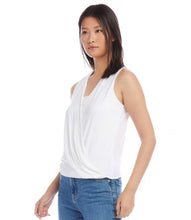 Load image into Gallery viewer, Exude confidence in this sleeveless top with its layered drape front that creates a visually stunning effect. Pair it with sleek trousers or a pencil skirt for an elegant evening look or opt for distressed denim and a jacket to create an effortlessly stylish ensemble perfect for daytime outings.