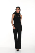 Load image into Gallery viewer, This exquisite pant is a sophisticated blend of beautiful fabrication, style, and utility. Designed to instill confidence and offer comfort throughout the day, the fabric is luxuriously soft, providing both stretch for comfort and a sleek silhouette. Additionally, the leather-trimmed non-functional front pockets further enhance the garment's aesthetic appeal.