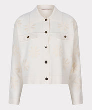 Load image into Gallery viewer, One of our favorites, this jacket has a contemporary design with a boxy cut, adorned with feminine flowers. Its stretchy quality ensures comfortable wear.