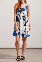 Load image into Gallery viewer, Discover the perfect blend of style and functionality with our Tribal Lined Scoop Neck Tiered Dress with Pockets. This elegant dress features a scoop neckline and a tiered design, adding a touch of sophistication to your look. The sleeveless cut ensures you stay cool and comfortable, while the convenient side-seam pockets provide practicality.