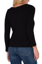 Load image into Gallery viewer, This classic long sleeve knit top is a must have! Featuring a flattering boat neck and large rib knit, that is super comfortable and easy to wear. Perfect for layering or on its own!