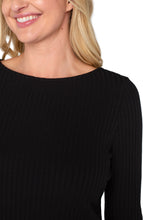 Load image into Gallery viewer, This classic long sleeve knit top is a must have! Featuring a flattering boat neck and large rib knit, that is super comfortable and easy to wear. Perfect for layering or on its own!